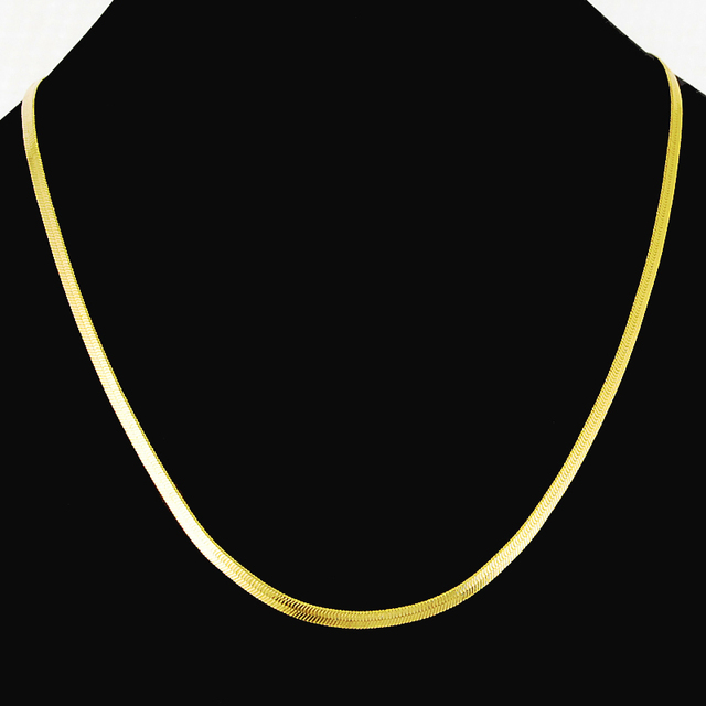 Naszyjnik choker Moda 24K złoty 4MM 50CM ostrze – biżuteria męska i damska - Wianko - 6