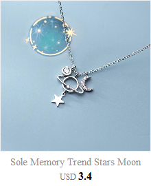 Naszyjnik żeński z łańcuszkiem do obojczyka z 925 srebra - Trendowa pamięć gwiazdy, księżyca i planety - Wianko - 5