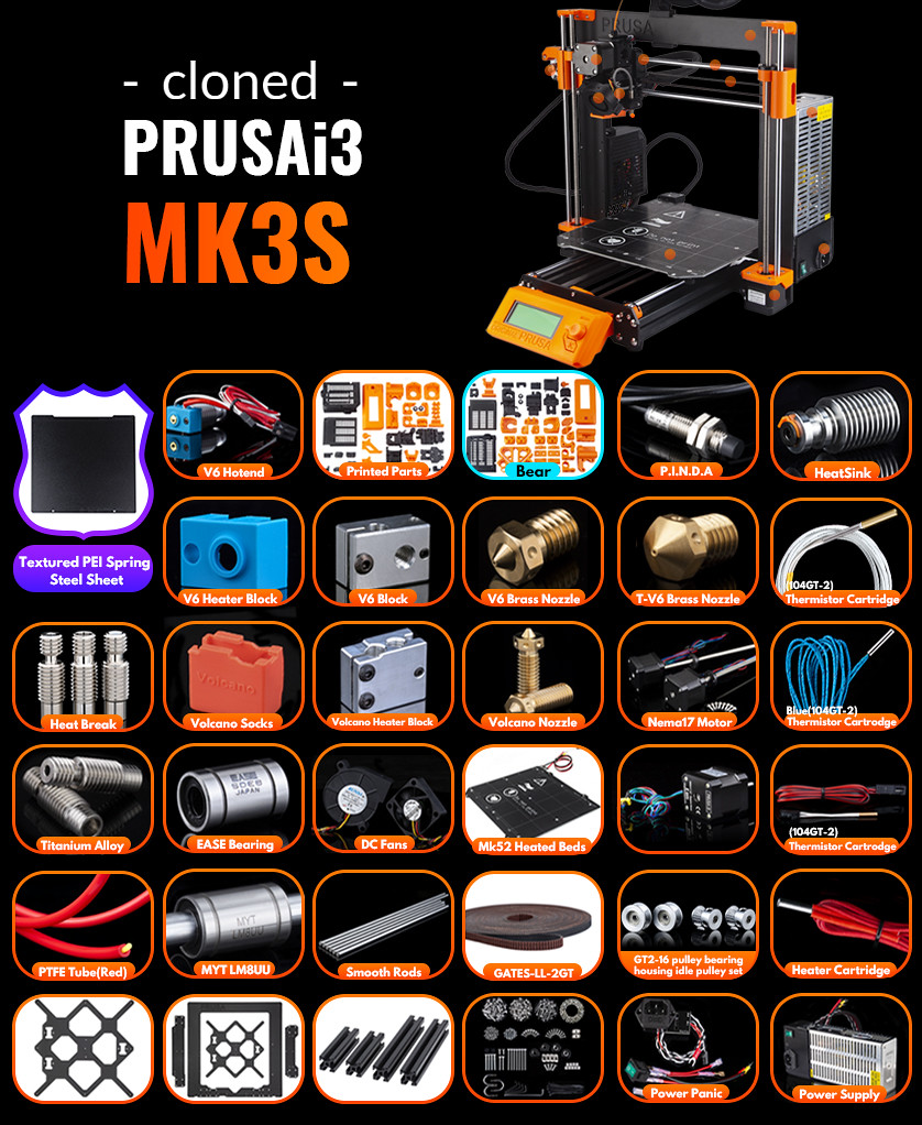 Trianglelab GT2-16 - łożysko, krążek, obudowa, koło pasowe - zestaw do oryginalnego zestawu Prusa i3 MK2.5/S MK3/MK3S - Wianko - 1