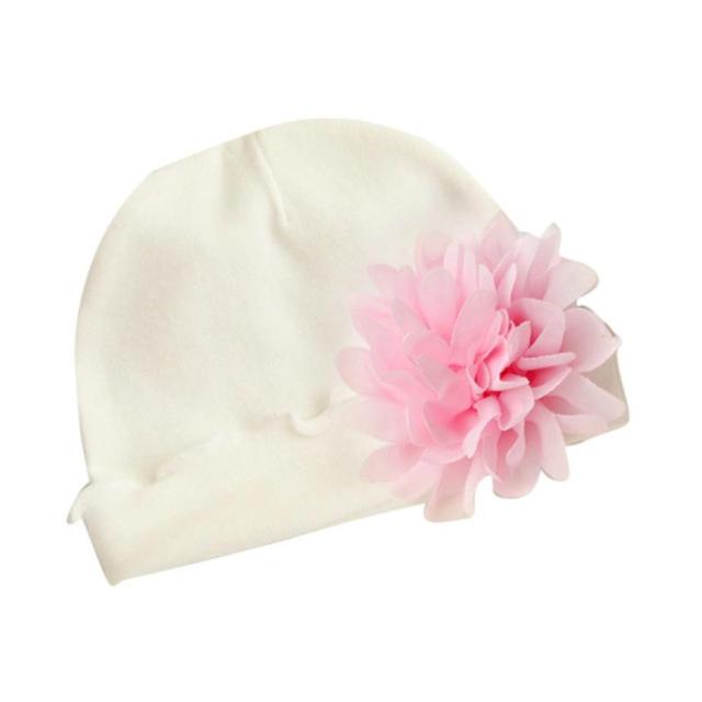 Czapka dla niemowląt dziewczynki z kwiatem - miękka bawełniana czapka PK 2019 - Wianko - 22