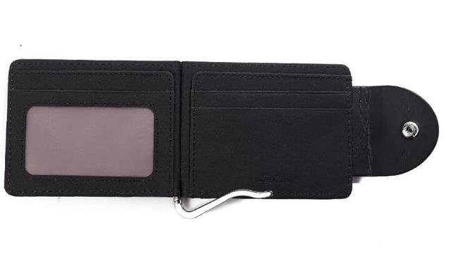 Męski klips na pieniądze z cienkim portfelem - PU Leather, metalowa klamra, kartonowe opakowanie ZH-114 - Wianko - 15