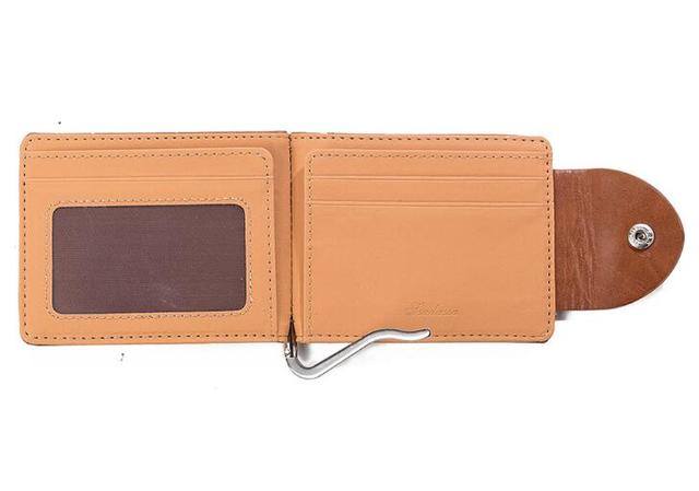 Męski klips na pieniądze z cienkim portfelem - PU Leather, metalowa klamra, kartonowe opakowanie ZH-114 - Wianko - 13