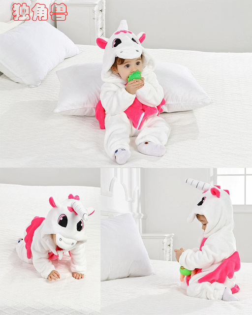 Kombinezon pijama dla niemowląt jednorożec unisex chłopcy dziewczęta licorne bebe - proponowana poprawiona wersja tytułu - Wianko - 4