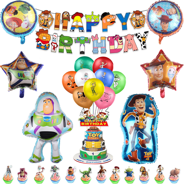 Buzz Lightyear balon foliowy baner urodzinowy Cartoon Story + dekoracje Baby Shower dziecięce akcesoria - Wianko - 1