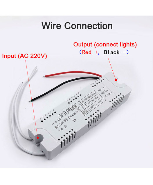 Zasilacz transformator 12V mały rozmiar 0.5A-6A do taśm LED AC 220V do DC12V - Wianko - 1