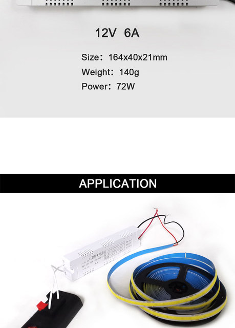 Zasilacz transformator 12V mały rozmiar 0.5A-6A do taśm LED AC 220V do DC12V - Wianko - 9