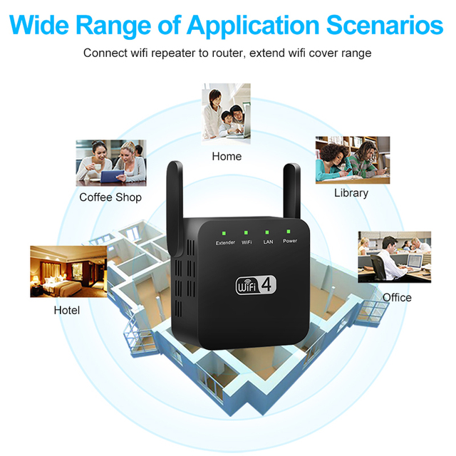 Wzmacniacz WiFi 2.4G 5Ghz 300M 1200 mb/s 802.11AC Extender - Wianko - 6