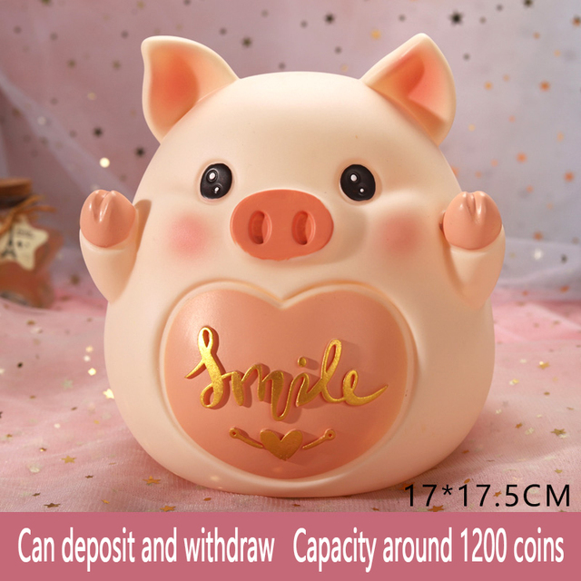 Skarbonka Vinyl 2021 - piękna śliczna świnka do przechowywania monet z funkcją anty-upadku, idealna dekoracja domowa i prezent dla dzieci - Wianko - 10