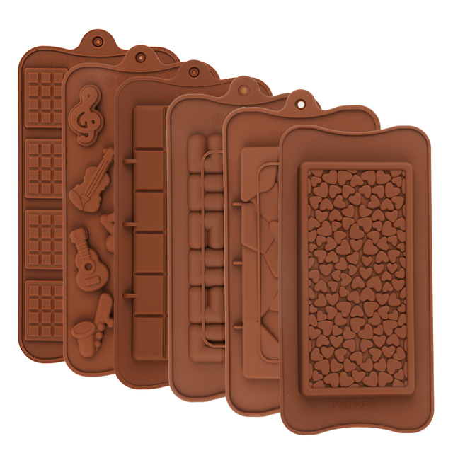 Silikonowa tabliczka czekolady - Forma silikonowa do dekoracji ciast czekoladowych - Narzędzie do pieczenia i formowanie cukierków - Mold DIY 2021 - Wianko - 1