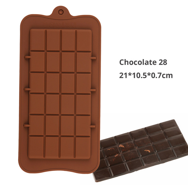 Silikonowa tabliczka czekolady - Forma silikonowa do dekoracji ciast czekoladowych - Narzędzie do pieczenia i formowanie cukierków - Mold DIY 2021 - Wianko - 8