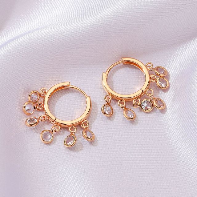 Kolczyki wiszące z błyszczącymi kryształami w kształcie kropli wody - 2021 Trend biżuteria dla kobiet - Wianko - 19