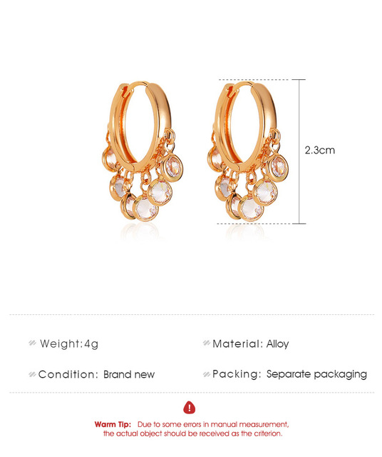 Kolczyki wiszące z błyszczącymi kryształami w kształcie kropli wody - 2021 Trend biżuteria dla kobiet - Wianko - 14