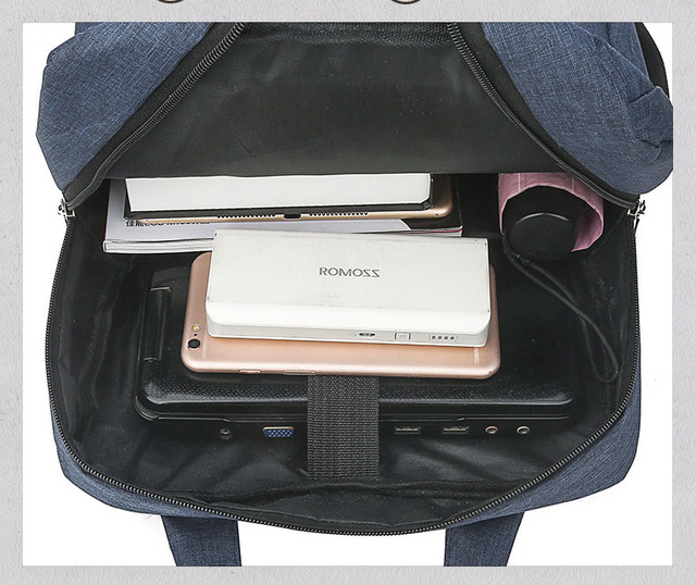 Męskie plecaki na laptopa, 15.6 cala, z ładowaniem USB, dużej pojemności, podróżne, szkolne - Wianko - 4