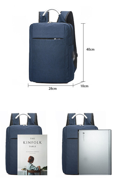 Męskie plecaki na laptopa, 15.6 cala, z ładowaniem USB, dużej pojemności, podróżne, szkolne - Wianko - 1