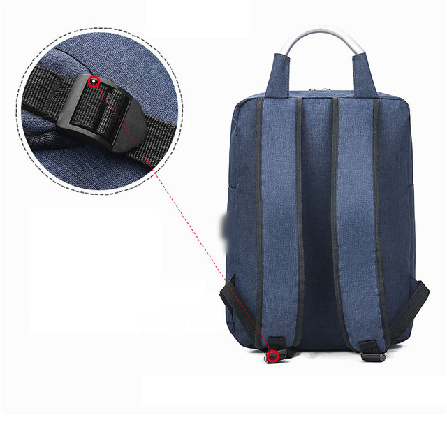 Męskie plecaki na laptopa, 15.6 cala, z ładowaniem USB, dużej pojemności, podróżne, szkolne - Wianko - 3
