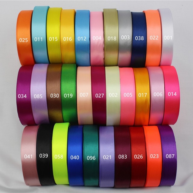 Satynowa jedwabna wstążka dekoracyjna 20mm 32 kolorów, 25 jardów, na ślub, prezenty, DIY - Wianko - 14