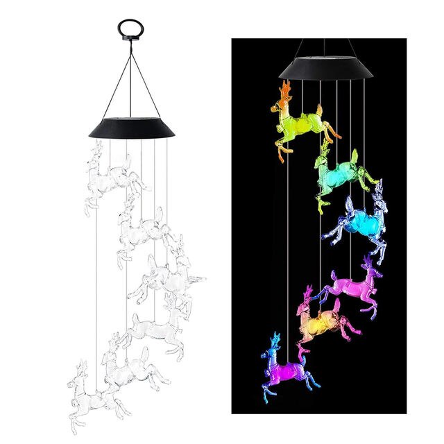 Piękny słoneczny dzwonek wietrzny - lekka dekoracja LED lampa kolorowa - Wianko - 3