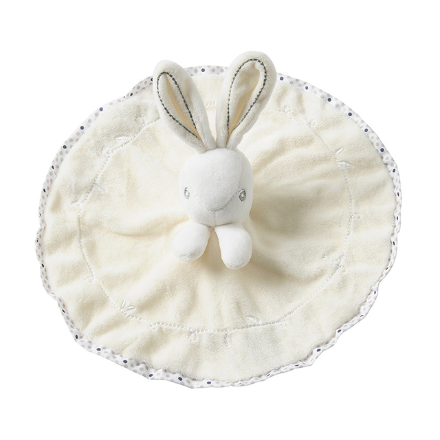Aksamitny śliniaczek dziecięcy z uspokajającym ręcznikiem Bebe Smock Burp Blankie, wzór: królik - Wianko - 2