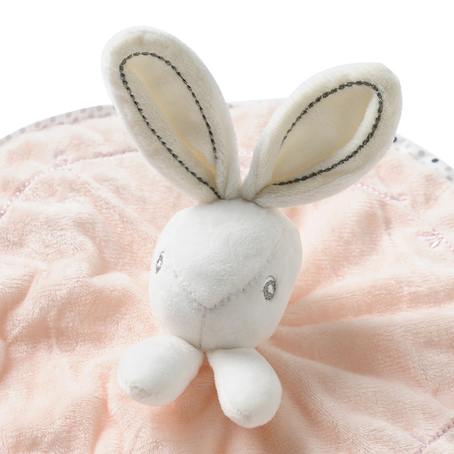 Aksamitny śliniaczek dziecięcy z uspokajającym ręcznikiem Bebe Smock Burp Blankie, wzór: królik - Wianko - 4