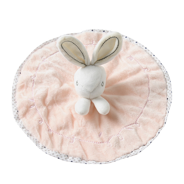 Aksamitny śliniaczek dziecięcy z uspokajającym ręcznikiem Bebe Smock Burp Blankie, wzór: królik - Wianko - 3