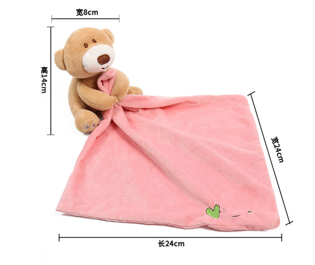 Aksamitny śliniaczek dziecięcy z uspokajającym ręcznikiem Bebe Smock Burp Blankie, wzór: królik - Wianko - 10