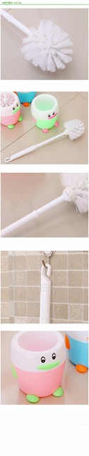Kreatywna szczotka do czyszczenia łazienki z uchwytem na szczotkę WC – plastikowy domek clearner - Wianko - 4