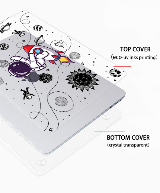 Etui MTT Space astronauta do Macbook Air 13 M1 2020 i Macbook Pro 13 15 16 11 12 z pokrywą klawiatury - Wianko - 5