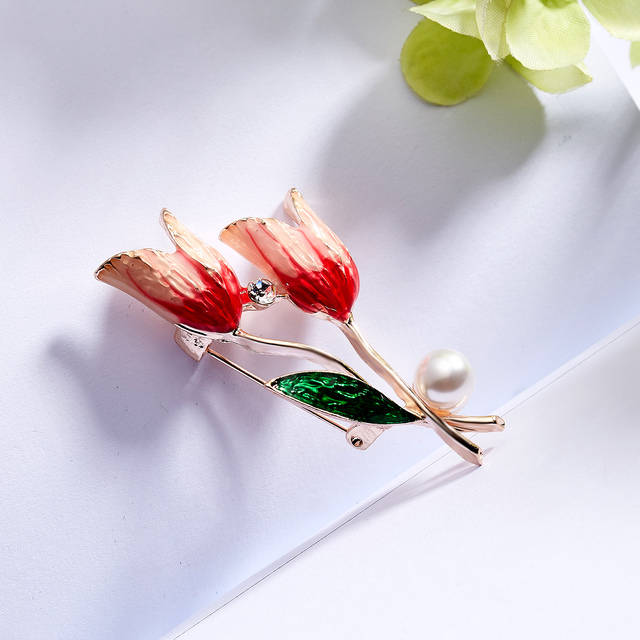 Elegancka broszka Rinhoo z kolorową emalią, w formie daisy, z rhinestonem - Wianko - 120