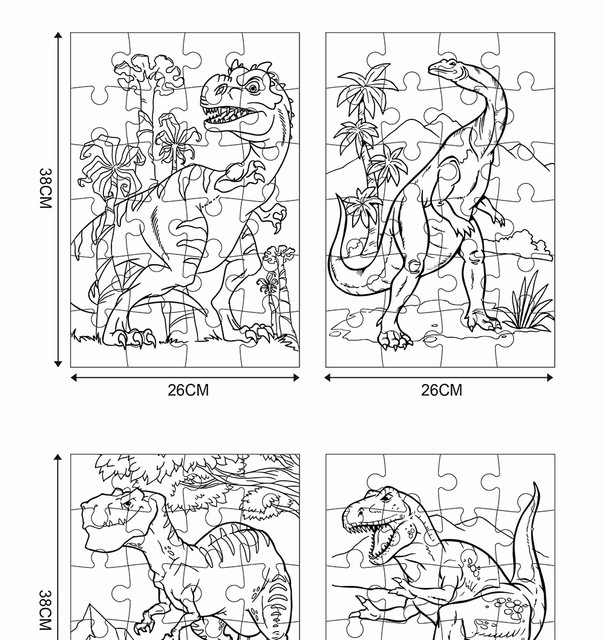 Dziecko śmieszne kolorowanie - 24 sztuki papieru w dwóch wariantach edukacyjnych do rysowania i układania puzzli - Wianko - 9