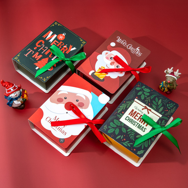 10 sztuk pudełko na prezent świąteczny - święty Mikołaj cukierków i ciasta - Wianko - 12