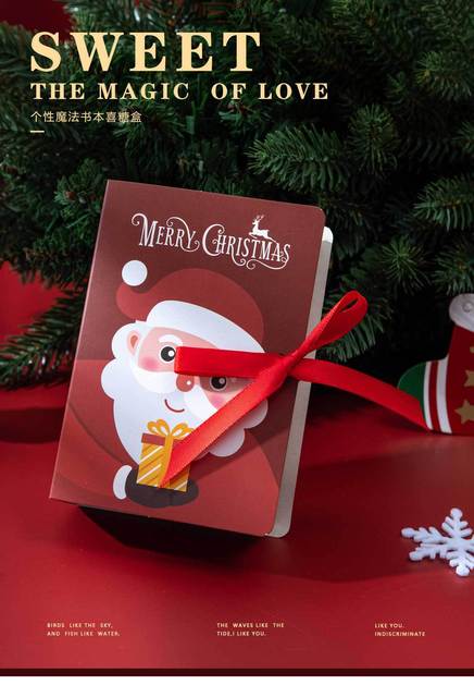 10 sztuk pudełko na prezent świąteczny - święty Mikołaj cukierków i ciasta - Wianko - 19