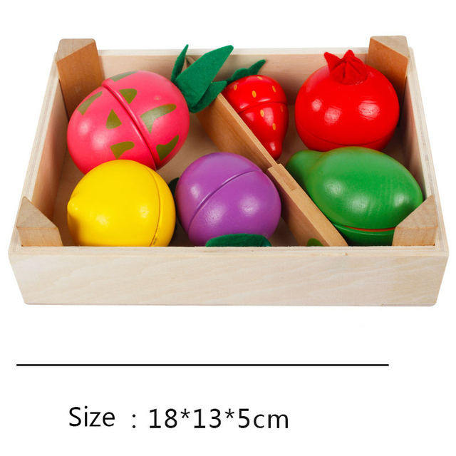 Zestaw żywności symulacja dla dzieci Montessori - kuchenne zabawki, wycinanki, owoce, warzywa - Wianko - 14
