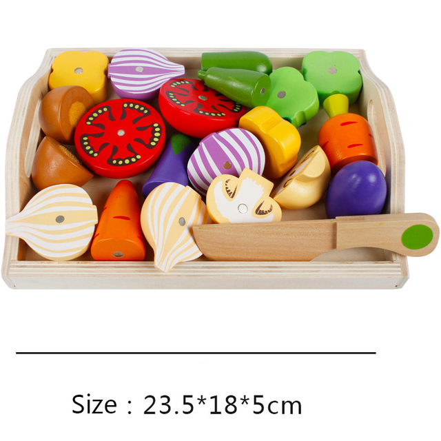Zestaw żywności symulacja dla dzieci Montessori - kuchenne zabawki, wycinanki, owoce, warzywa - Wianko - 18