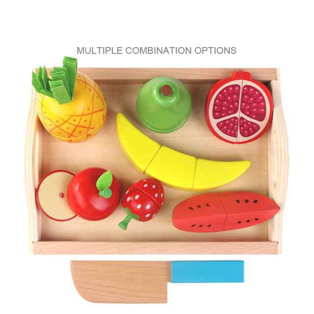 Zestaw żywności symulacja dla dzieci Montessori - kuchenne zabawki, wycinanki, owoce, warzywa - Wianko - 21