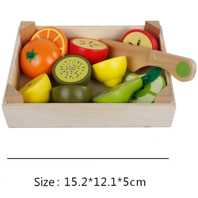 Zestaw żywności symulacja dla dzieci Montessori - kuchenne zabawki, wycinanki, owoce, warzywa - Wianko - 13
