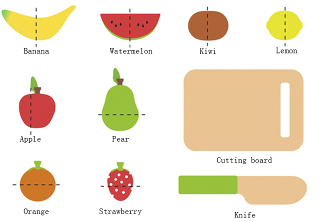 Zestaw żywności symulacja dla dzieci Montessori - kuchenne zabawki, wycinanki, owoce, warzywa - Wianko - 2