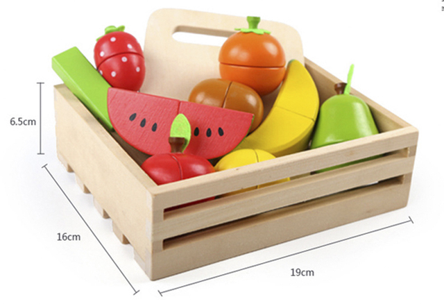 Zestaw żywności symulacja dla dzieci Montessori - kuchenne zabawki, wycinanki, owoce, warzywa - Wianko - 7