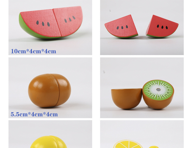Zestaw żywności symulacja dla dzieci Montessori - kuchenne zabawki, wycinanki, owoce, warzywa - Wianko - 3