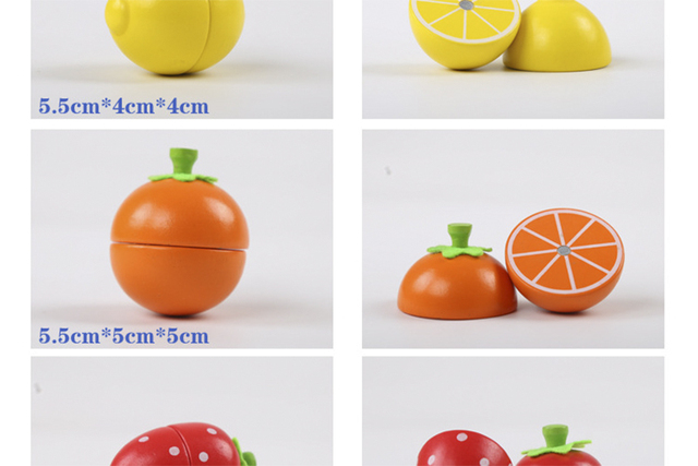 Zestaw żywności symulacja dla dzieci Montessori - kuchenne zabawki, wycinanki, owoce, warzywa - Wianko - 4