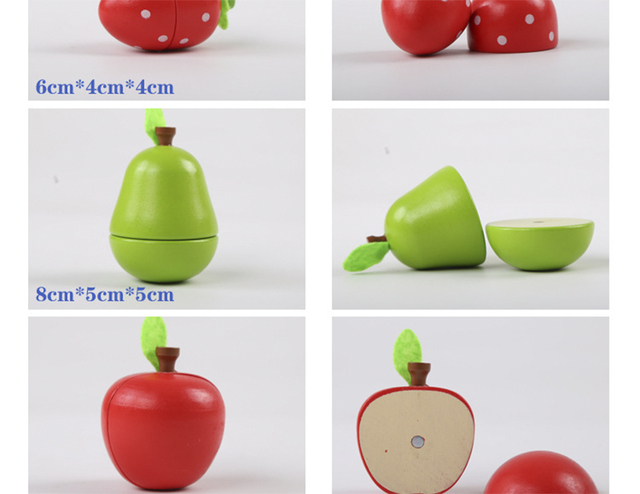 Zestaw żywności symulacja dla dzieci Montessori - kuchenne zabawki, wycinanki, owoce, warzywa - Wianko - 5