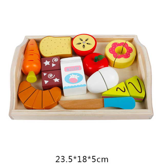 Zestaw żywności symulacja dla dzieci Montessori - kuchenne zabawki, wycinanki, owoce, warzywa - Wianko - 19