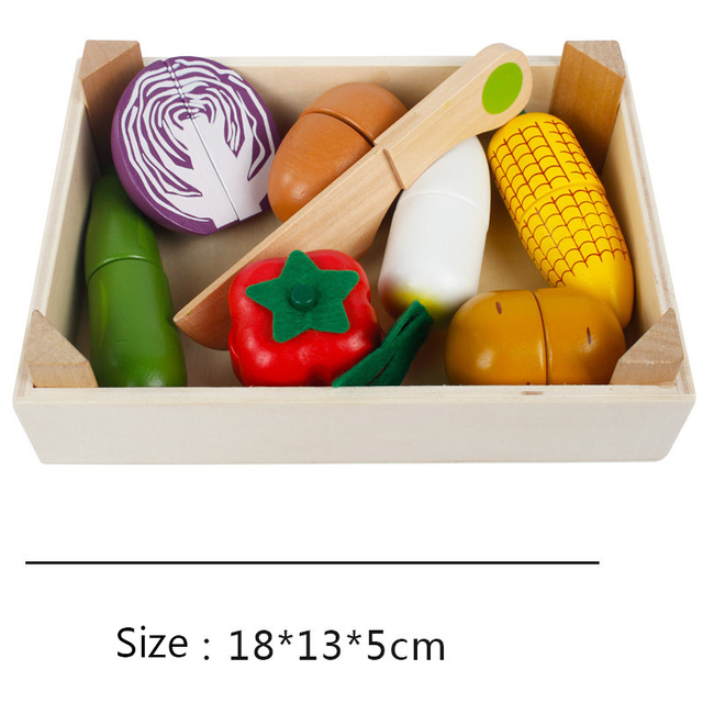 Zestaw żywności symulacja dla dzieci Montessori - kuchenne zabawki, wycinanki, owoce, warzywa - Wianko - 17