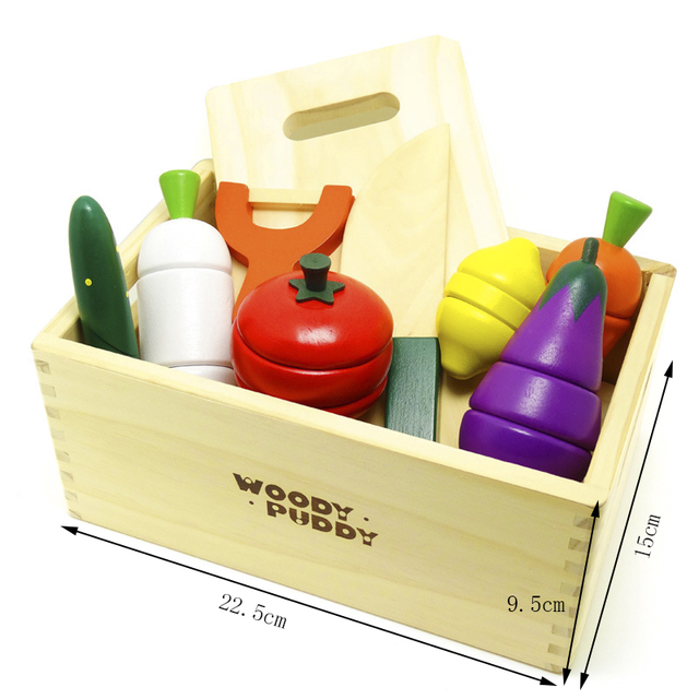 Zestaw żywności symulacja dla dzieci Montessori - kuchenne zabawki, wycinanki, owoce, warzywa - Wianko - 12
