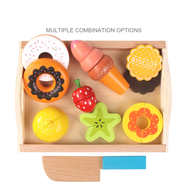 Zestaw żywności symulacja dla dzieci Montessori - kuchenne zabawki, wycinanki, owoce, warzywa - Wianko - 20
