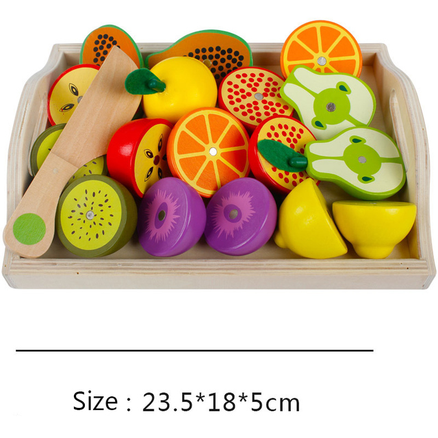 Zestaw żywności symulacja dla dzieci Montessori - kuchenne zabawki, wycinanki, owoce, warzywa - Wianko - 15