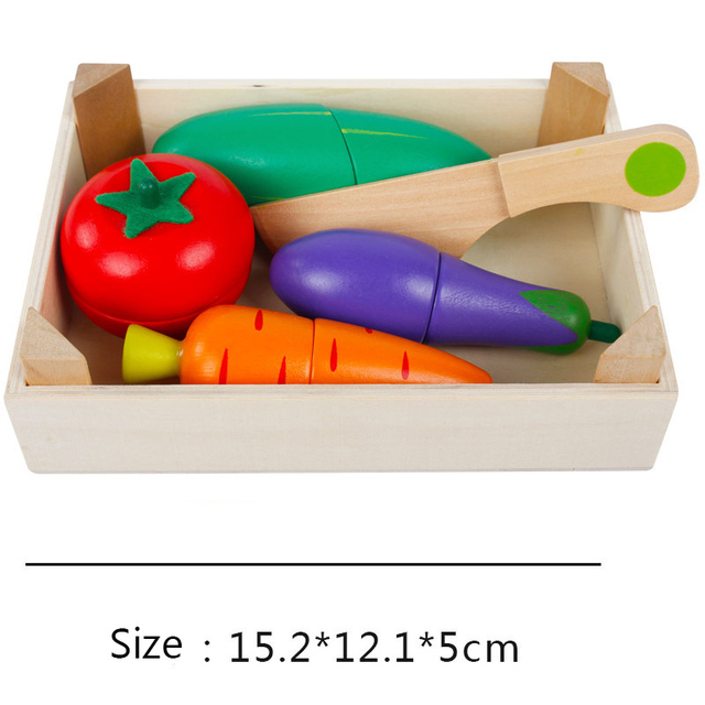 Zestaw żywności symulacja dla dzieci Montessori - kuchenne zabawki, wycinanki, owoce, warzywa - Wianko - 16