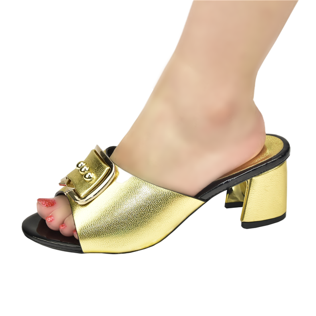 Luksusowe mody - letnie damskie slip on buty na słupku z wysoką jakością, ozdobione cyrkoniami - 2019 - Wianko - 11
