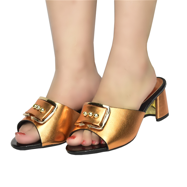 Luksusowe mody - letnie damskie slip on buty na słupku z wysoką jakością, ozdobione cyrkoniami - 2019 - Wianko - 10