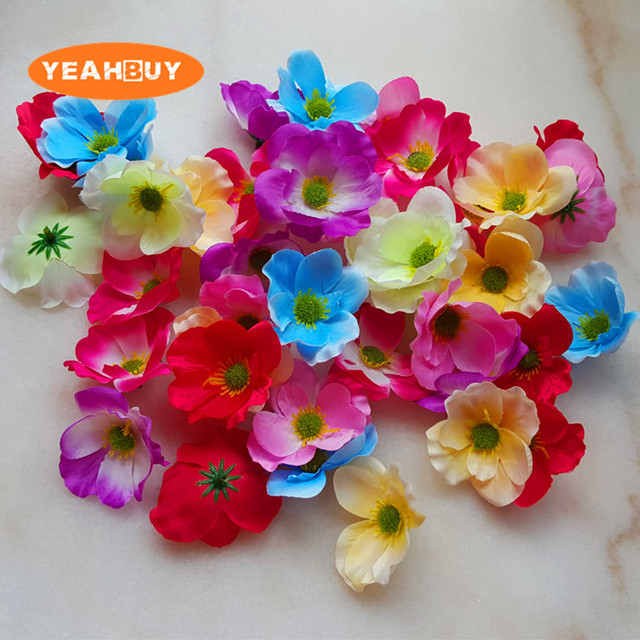 Sztuczny jedwabowy kwiat maku 7CM, 15 kolorów - dekoracje ślubne, wianki, festiwale - Wianko - 2