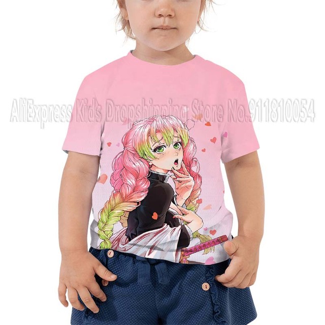 Dziecięce koszulki 3D Print Demon Slayer z motywem Anime dla chłopców i dziewcząt - Wianko - 10